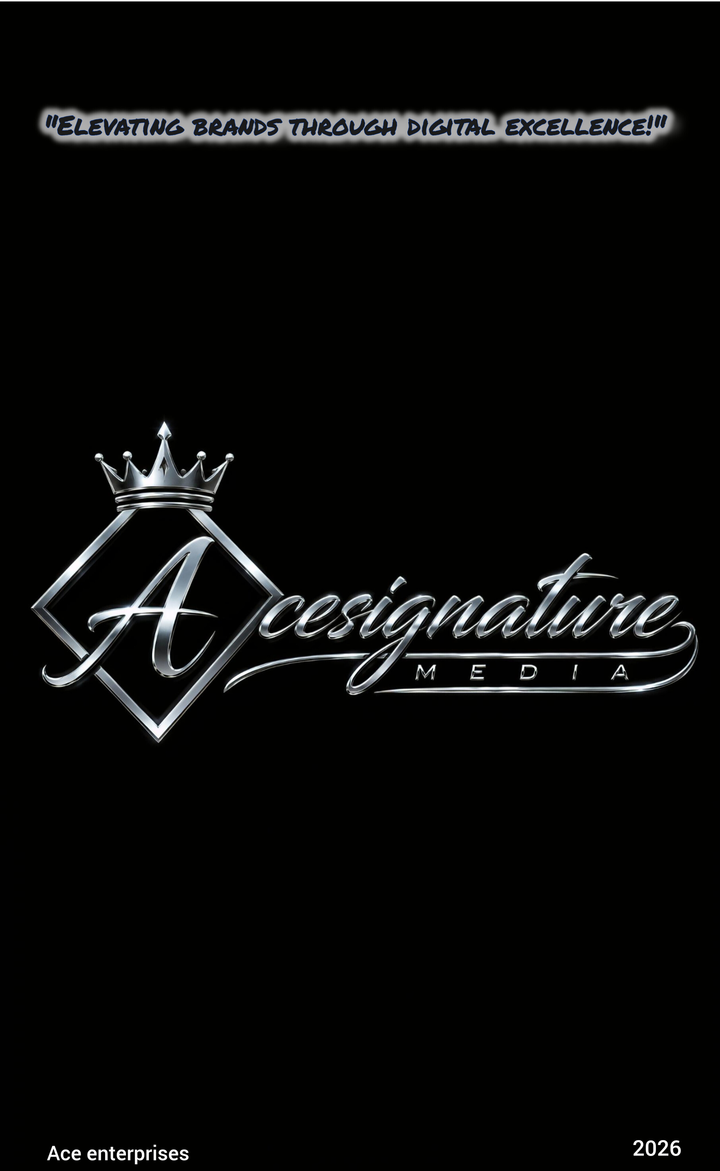 Ace Signature Media official chrome crown and diamond logo
